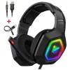 Onikuma K10 Gaming Headset with Surround Sound Pro Noise Canceling Gaming Headphones with Mic & RGB LED Light - Image 2